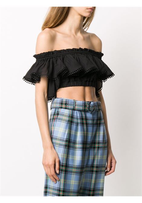 Black casta cropped top Charo Ruiz Ibiza 1989 - women CHARO RUIZ IBIZA 1989 | 201110BLK